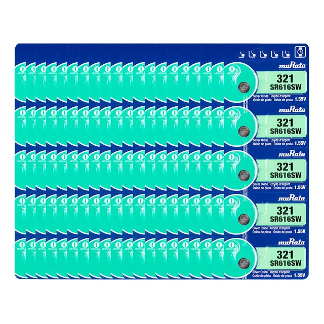 Batería Murata 321 Sr616sw 1.55v Óxido De Plata (100 Unidade