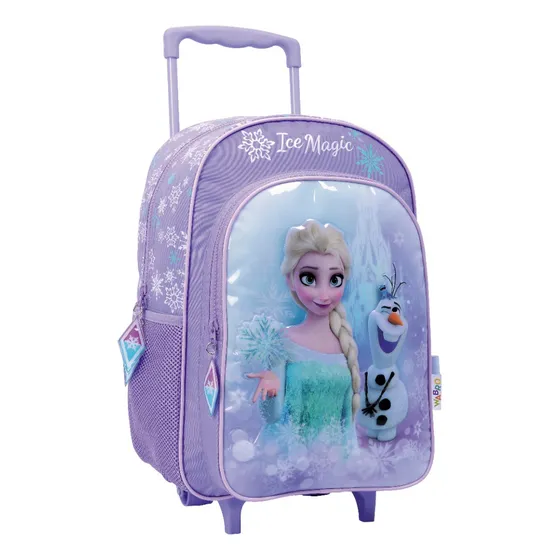 Mochila Con Carro Escolar Frozen Ice Magic Wabro 