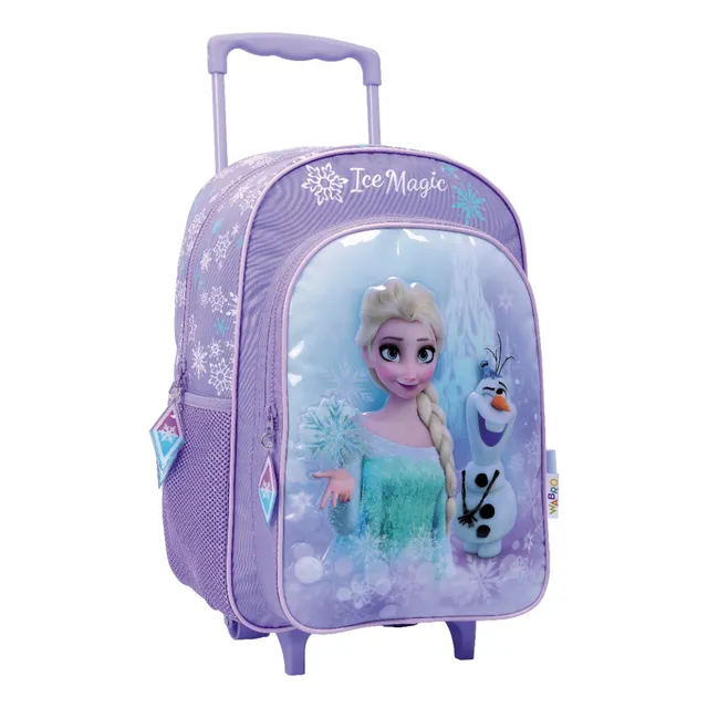 Mochila Con Carro Escolar Frozen Ice Magic Wabro 