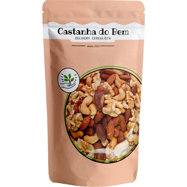 Mix De Castanhas Sem Sal 500g S/ Uva Passa E S/ Amendoim 
