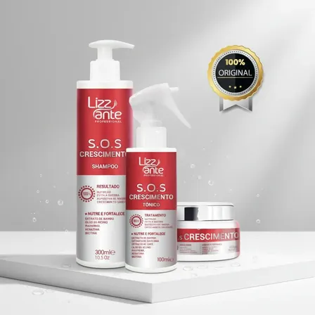 Kit Sos Crescimento Fortalecimento Combate Queda E Calvície