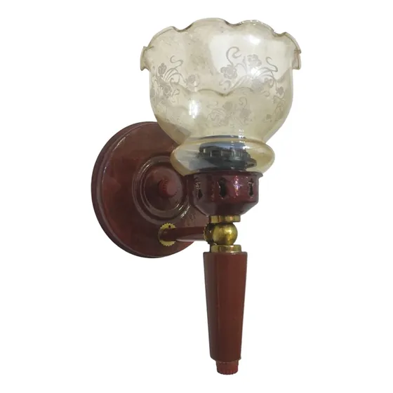 Lampara Aplique Pared De Brazo Con Brisera Importada