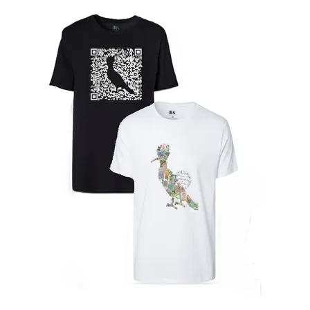 Kit 2 Camisetas Algodão Estampa Pica-pau Reserva Branco P
