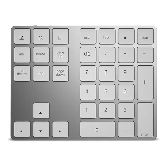 Teclado Numérico Inalámbrico Aluminio 34 Teclas