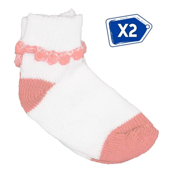 Medias Calcetines De Niñas 3/4 Encaje Faralao Nacional 