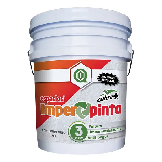 Imperquimia pintura acrilica impermeabilizante interior exterior blanca 19L