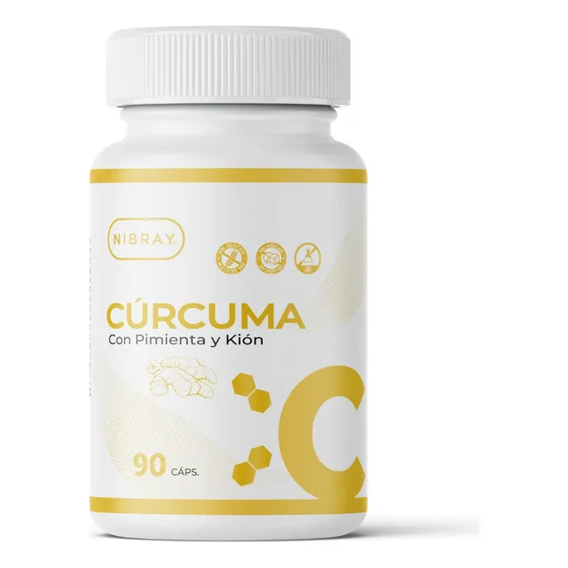 Curcuma Con Pimienta Negra Y Kion 90 Capsulas Nibray