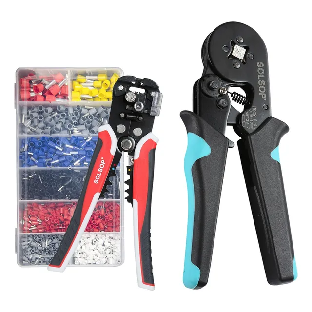 Kit Crimpadora Terminales Pinza Pela Cable 1250 Terminales