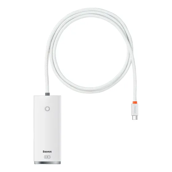Hub 4 En 1 Baseus Usb-c A 4x Usb 3.0 + Usb-c 1 Metro Blanco