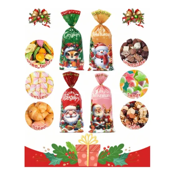 Bolsa Plastica Navideña  Cotillon Navidad Cotillon Infantil
