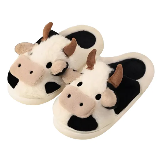 Pantuflas Vaca Muu Para Mujer Comfort Pantuflas Diseños