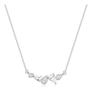 Colar De Prata 925 Com Pedras Cristal Em Formato De Gota Colar De Prata 925 Com Pedras Cristal Em Formato De Gota