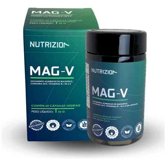 Mag-v Nutrizion Nutrição Magnésio Coenzima Q10 60 Caps
