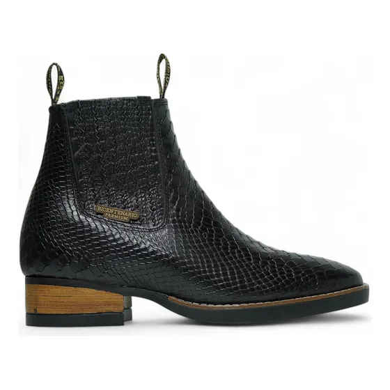 Botín Piel Tipo Piton Vaquero Casual Rodeo Elegante Cómodo