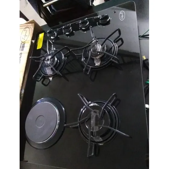 Tope D Cocina Dual Vitrocerámica 1hornilla  Elec/3 Gas.