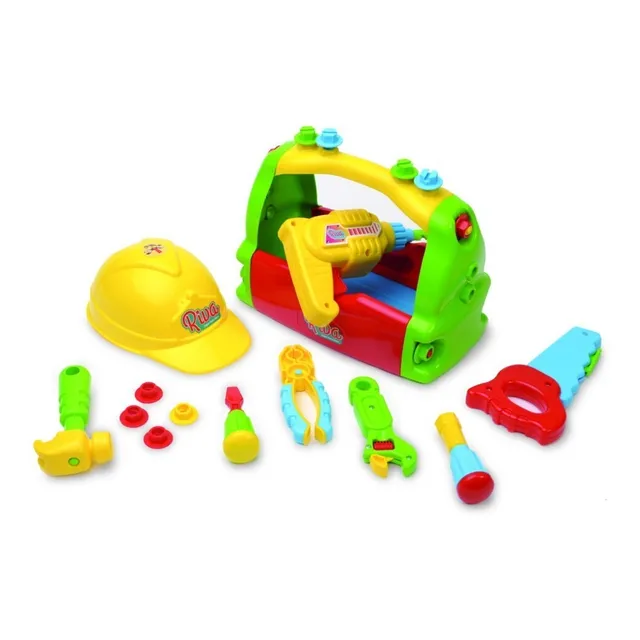 Caja De Herramientas De Juguete C/casco 17pz Art455 Calesita