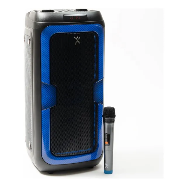 Bocina Bafle Bluetooth Inalámbrico 8 Con Micrófono Y Luz Rgb Color Negro Perfect Choice PC-114017