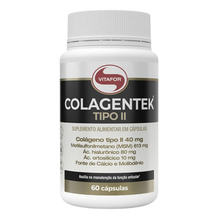 Colagentek Tipo Ii Colágeno Tipo 2 Vitafor 60 Cápsulas Colagentek Tipo Ii Colágeno Tipo 2 Vitafor 60 Cápsulas