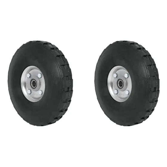 Rueda Para Carros Yegua 10  Doble Balero 2 Unidades Pretul
