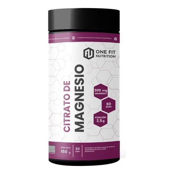 One Fit Nutrition Magnesio Citrato De Magnesio 60serv Sabor Neutro