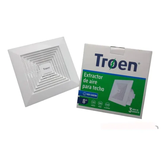 Extractor Troen 5-593 Techo 8  Plástico Blanco