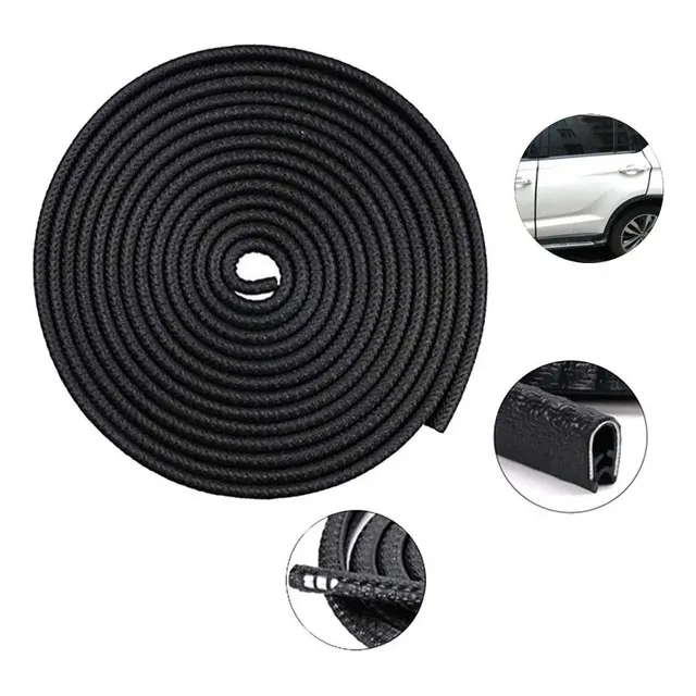 Molduras Protector De Auto Sello Presión Y Capot 5mts Negra