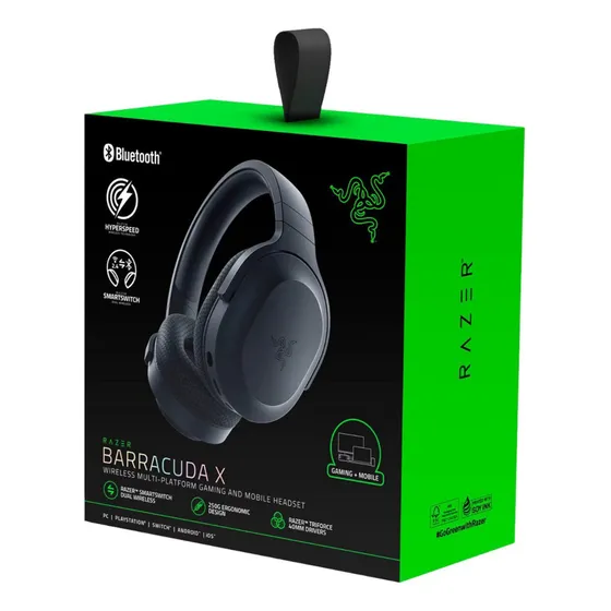 Headset Razer Barracuda X Sem Fio Black Wireless E Bluetooth Cor Preto