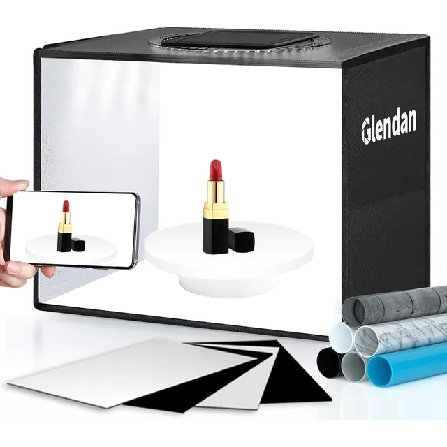 Caja De Luz Para Estudio De Fotos Con Luz Led 35 X 25 Cm