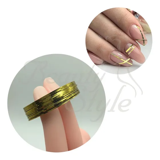 Hilo Para Decorar Uñas Dorado Beauty Style 1 Unidad