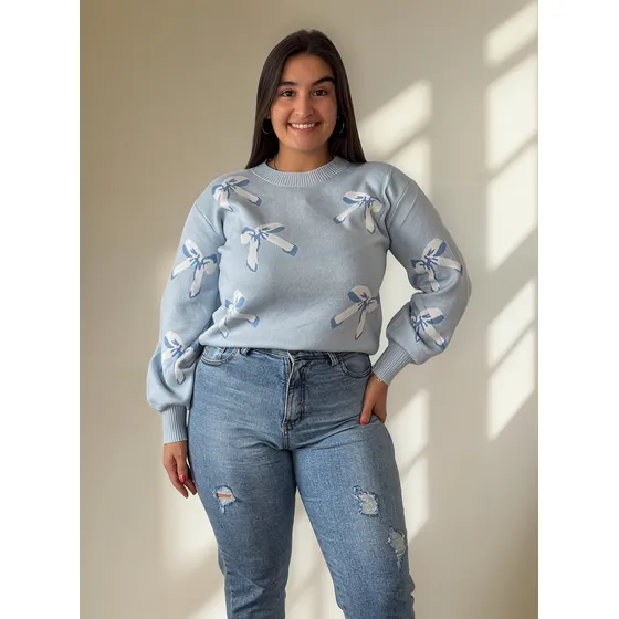 Buzo Moño Tejido En Lana Suave, Moda Y Estilo
