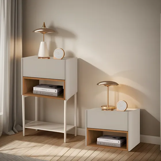 Mesa Cabeceira Casa D Florença 2 Unidades 35cm Mdf