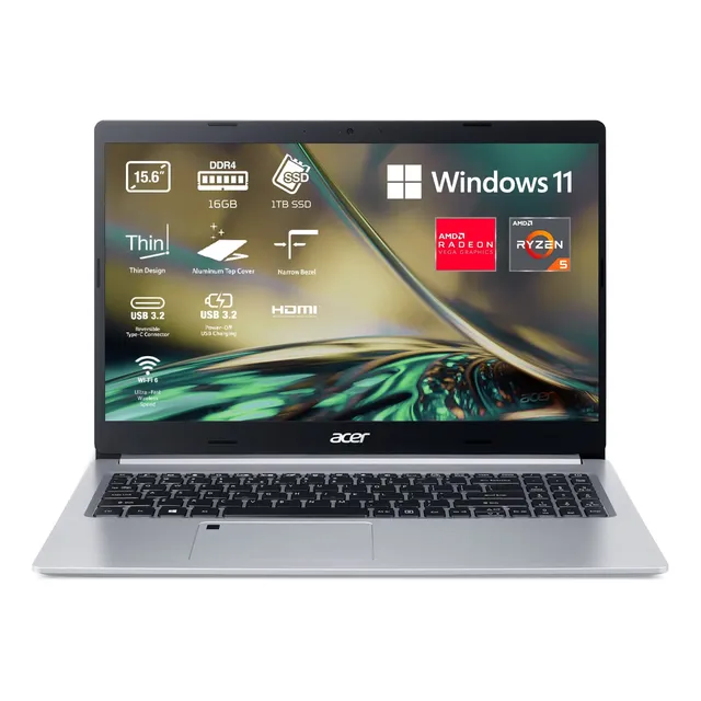 Notebook Acer Aspire 5 15.6 16gb 1tb 256gb Ryzen 5 8gb Video Gris