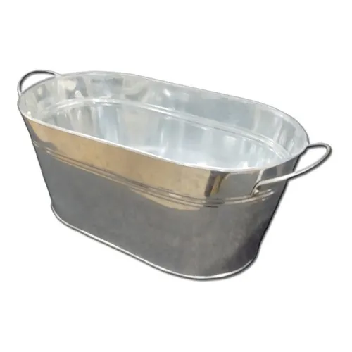 Balde Frapera Champagne Galvanizado Oval Color Chapa Galvanizada