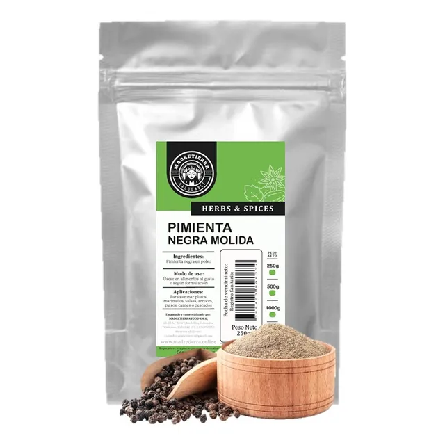 Pimienta Negra Molida X250g - g a $76