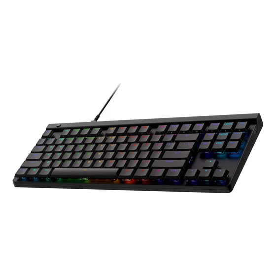 Teclado mecânico USB Gamer Logitech G515 Tkl Rgb Teclado inglês preto
