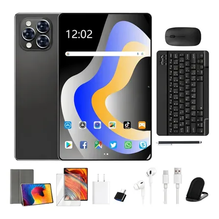Tablet Android 15 Tab Kit Completo Ram 16gb 512gb 11.6'' Hd Preto