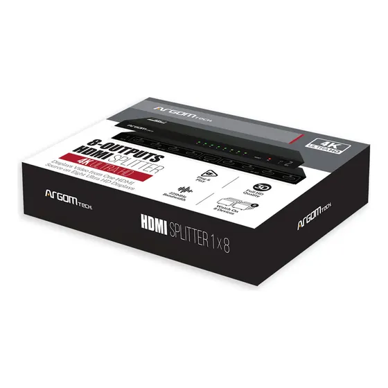 Splitter Argom Hdmi 8 In 1 4k Ultra Hd Full Hd 3d 255mhz
