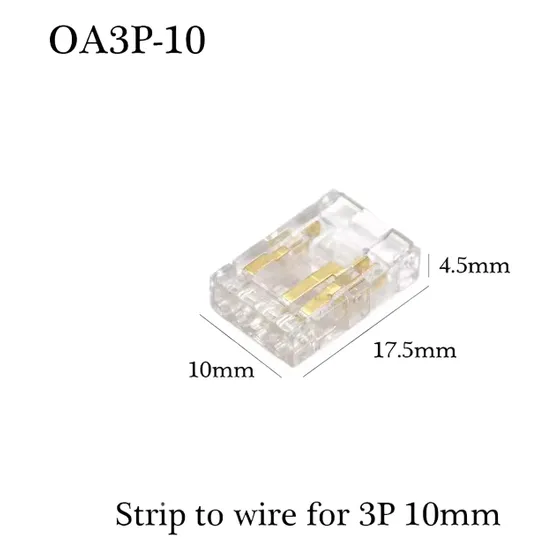 Conector Union Facil Rapido De Cintas Led Cob Ws2811 10mm 5u