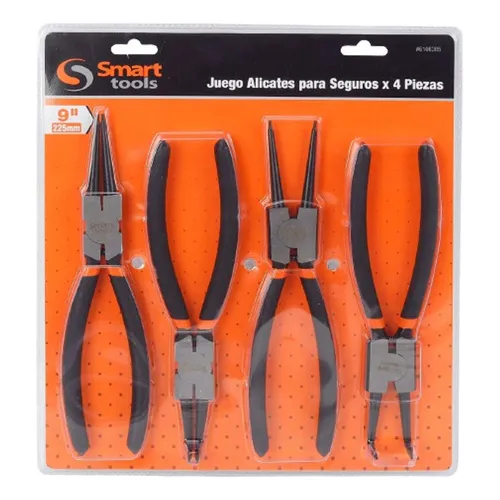 Juego De Alicates Seguros Seeger Smart Tools 9 - 4 Pzs