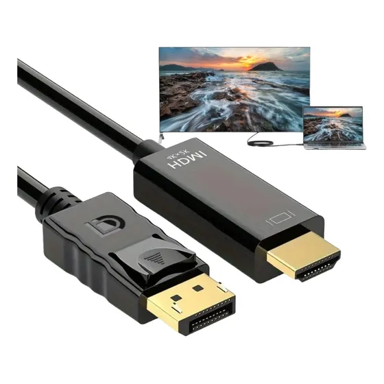 Cable Adaptador Display Port A Hdmi 2 Metros 