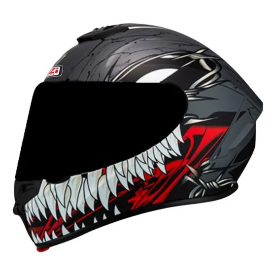 Casco Para Moto Nzi Trendy 3 Veneno Con 2 Visores+spoiler
