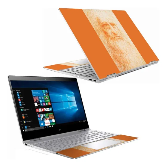 Skin Para Hp Spectre Retrato Hombre Tiza Roja Funda Duradera