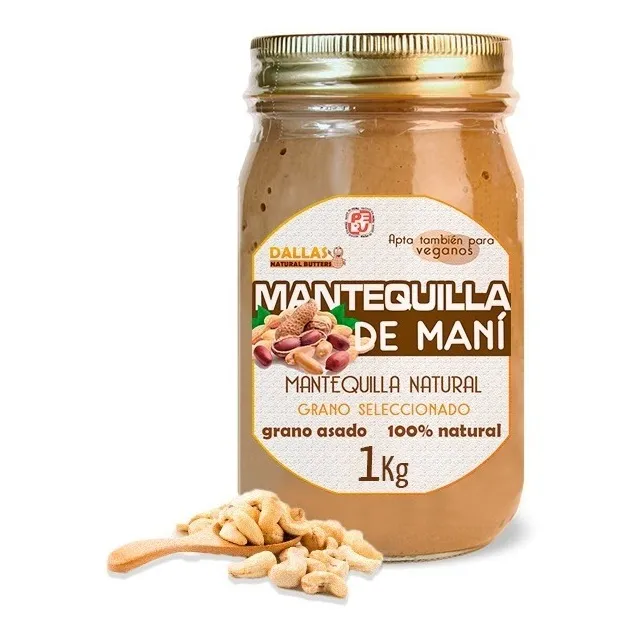 Mantequilla De Maní Natural Al 100%  1 Kilo Fitness