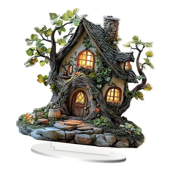 Casa De Hadas En Miniatura Decoración Para Jardín Y Hogar
