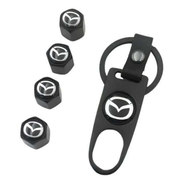 Tapa Valvula Lujo + Llavero Logo Carro Camioneta Universal