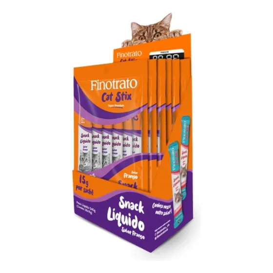 Petisco Super-premium Cat Stix Sabor Frango Gatos C/ 36 Und
