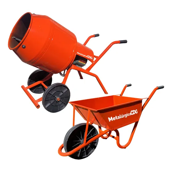 Maquina Hormigonera 1 Hp Trompito + Carretilla 70 Lts Ref