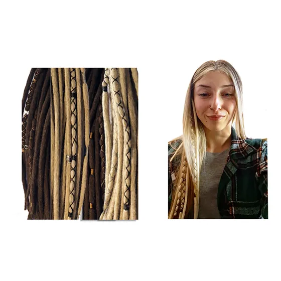 Rastas Dreadlocks Temporales Lana Merino - Vellón