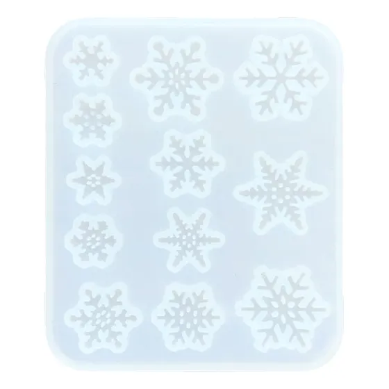 Moldes De Silicone De Resina De Floco De Neve De Vários Esti