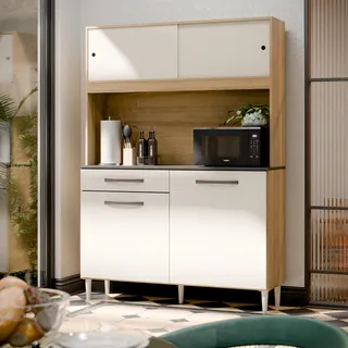 ArmĂĄrio Grazi Para Cozinha Compacta Com BalcĂŁo Para Microondas 4 Portas E 1 Gaveta Cor Damasco Off White Ms Maciel & Signorini ArmĂĄrio Grazi Para Cozinha Compacta Com BalcĂŁo Para Microondas 4 Portas E 1 Gaveta Cor Damasco Off White Ms Maciel & Signorini